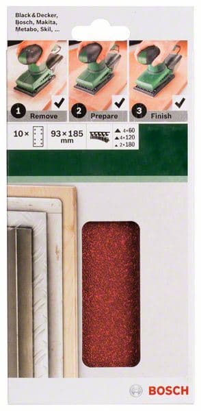 10-delni set brusnih listova za vibracione brusilice Bosch 2609256A86 - slika 2