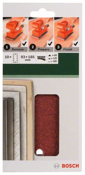 10-delni set brusnih listova za vibracione brusilice Bosch 2609256A93 - slika 2