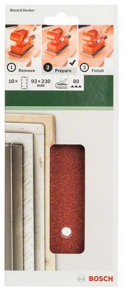 10-delni set brusnih listova za vibracione brusilice Bosch 2609256B03 - slika 2