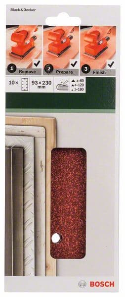 10-delni set brusnih listova za vibracione brusilice Bosch 2609256B07 - slika 2