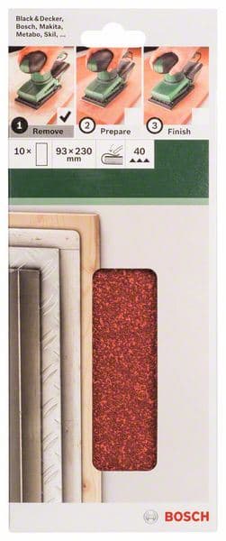 10-delni set brusnih listova za vibracione brusilice Bosch 2609256B08 - slika 2