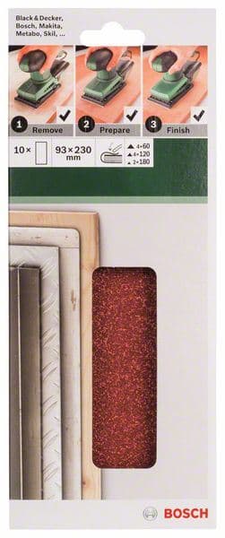 10-delni set brusnih listova za vibracione brusilice Bosch 2609256B14 - slika 2