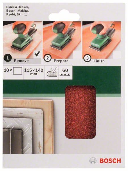 10-delni set brusnih listova za vibracione brusilice Bosch 2609256B15 - slika 2