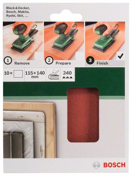 10-delni set brusnih listova za vibracione brusilice Bosch 2609256B17 - slika 2