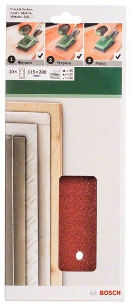 10-delni set brusnih listova za vibracione brusilice Bosch 2609256B32 - slika 2