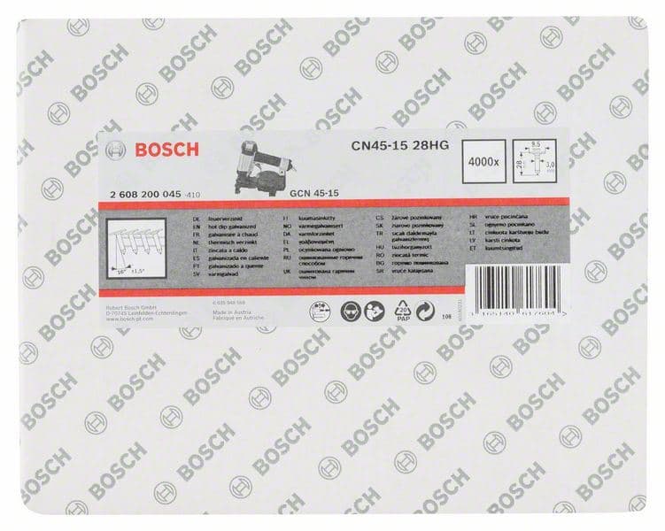 Ekser za krovne lepenke CN 45–15 HG Bosch 2608200045, 28 mm, toplo pocinkovana - slika 2