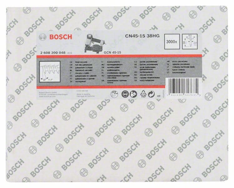 Ekser za krovne lepenke CN 45–15 HG Bosch 2608200048, 38 mm, toplo pocinkovana - slika 2