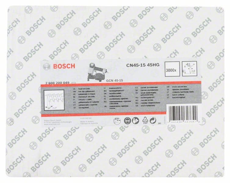 Ekser za krovne lepenke CN 45–15 HG Bosch 2608200049, 45 mm, toplo pocinkovana - slika 2