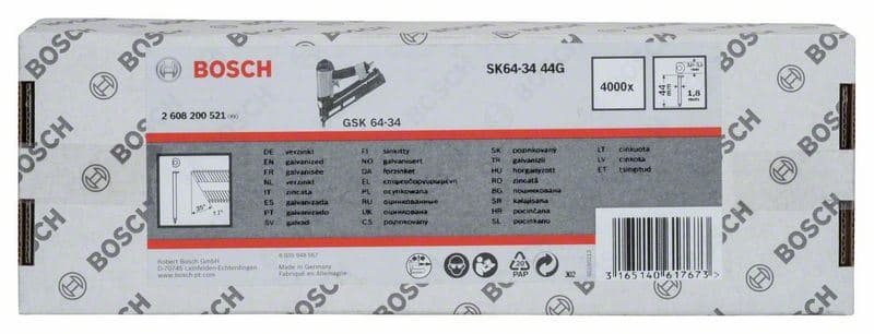 Čivija sa upuštenom glavom 64–34 44 G Bosch 2608200521, 44 mm, pocinkovana - slika 2