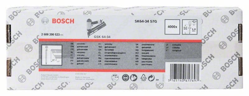 Čivija sa upuštenom glavom 64–34 57 G Bosch 2608200523, 57 mm, pocinkovana - slika 2