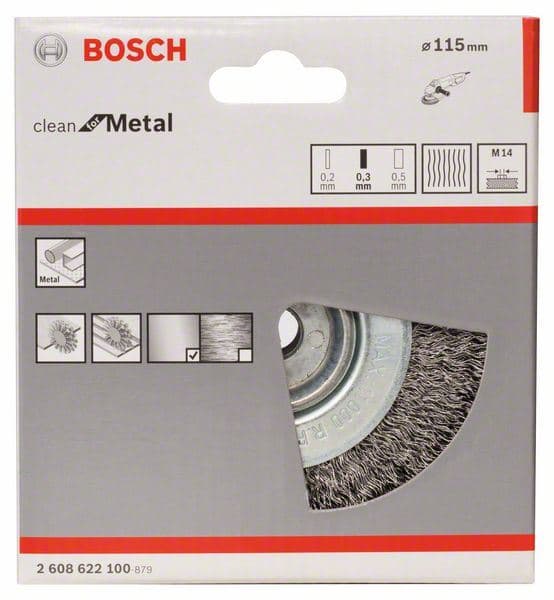 Talasasti žičani točak 115, čelična Bosch 2608622100, 115 mm, 0,3 mm, M14 - slika 2