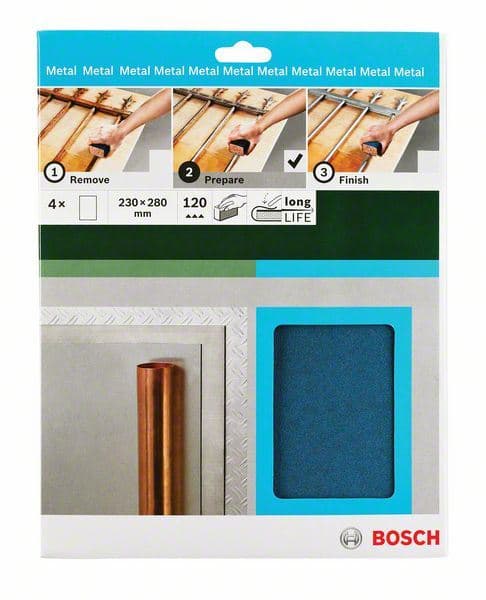Bosch 2609256C42, Papir za ručno brušenje za metal, 230 x 280 mm, P120 - slika 2
