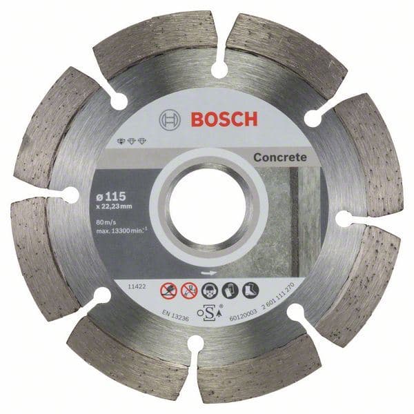 Dijamantska rezna ploča Standard for Concrete Bosch 2608603239, 115 x 22,23 x 1,6 x 10 mm - slika 2
