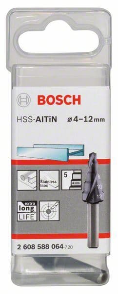 Stepenaste burgije HSS-AlTiN Bosch 2608588064, 4 - 12 mm, 6,0 mm, 50 mm - slika 2