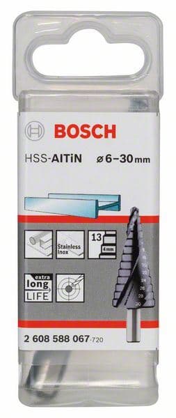 Stepenaste burgije HSS-AlTiN Bosch 2608588067, 6 - 30 mm, 10,0 mm, 93,5 mm - slika 2