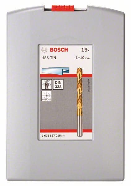 19-delni ProBox set burgija za metal HSS-TiN (sloj titanijuma) Bosch 2608587015, 1-10 mm