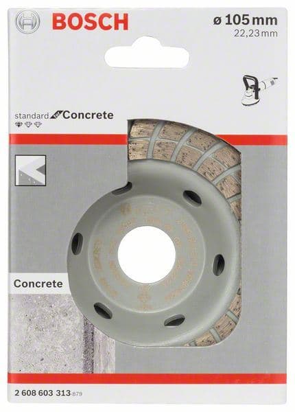Dijamantska lončasta ploča Standard for Concrete Turbo Bosch 2608603313, 105 x 22,23 x 3 mm