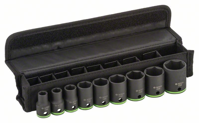 9-delni set umetaka nasadnih ključeva Bosch 2608551100, 38 mm; 10, 11, 13, 17, 19, 21, 22, 24, 27 mm