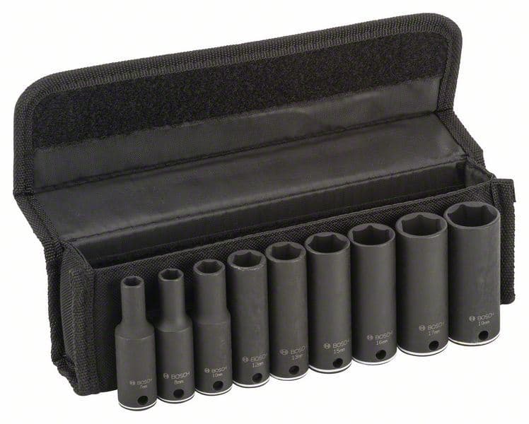 9-delni set umetaka nasadnih ključeva Bosch 2608551099, 63 mm; 7, 8, 10, 12, 13, 15, 16, 17, 19 mm