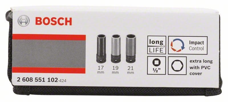 3-delni set umetaka nasadnih ključeva Bosch 2608551102, 85 mm; 17, 19, 21 mm - slika 2