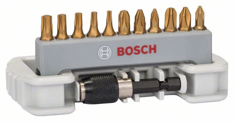 11-delni set bitova odvrtača sa držačem bitova Bosch 2608522126, PH1; PH2; PH3; PZ1; PZ2; PZ3; T10; T15; T20; T25; T30; 25 mm