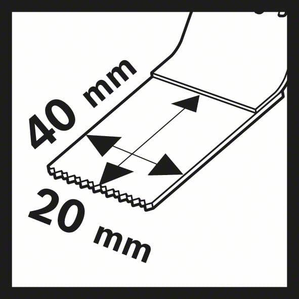 Carbide list testere za uranjanje AIZ 20 AT Metal Bosch 2608662034, 40 x 20 mm - slika 7