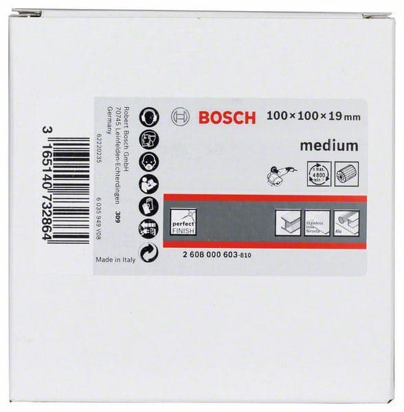 Lamelirani brusni valjak sa flisom Bosch 2608000603, 19 mm, srednje, 100 mm, 100 mm - slika 2