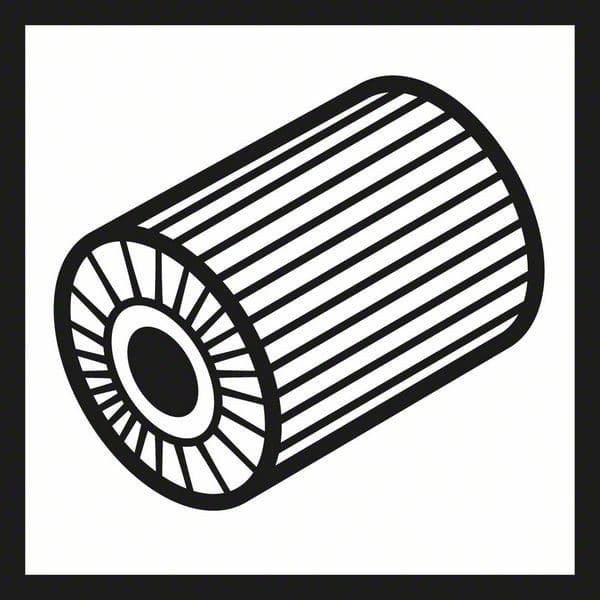 Brusni valjak od flisa Bosch 2608000609, 19 mm, veoma fino, 100 mm - slika 3