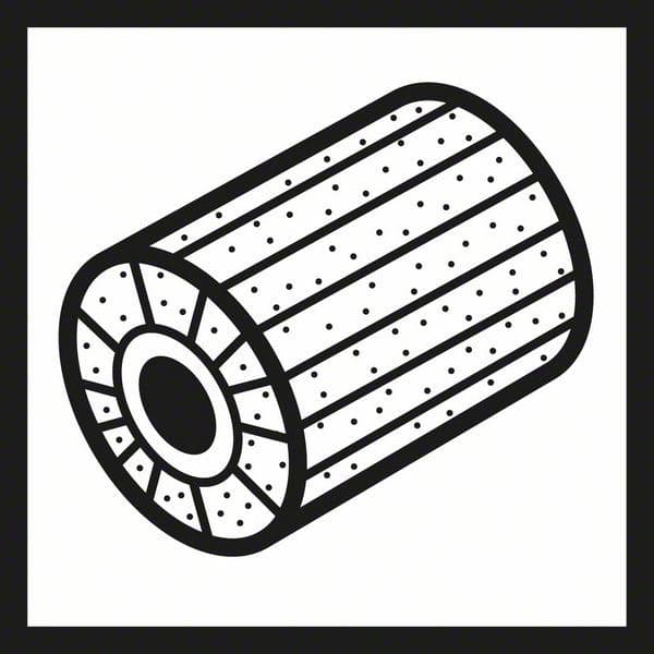 Brusni valjak od flisa Bosch 2608000609, 19 mm, veoma fino, 100 mm - slika 4