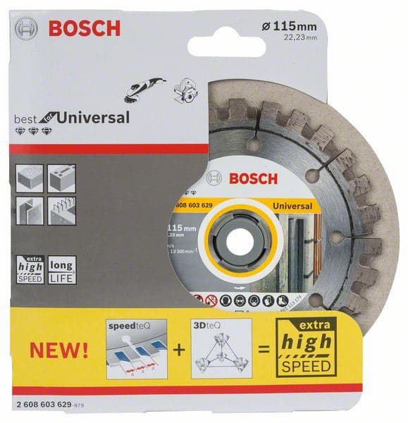 Dijamantska rezna ploča Best for Universal Bosch 2608603629, 115 x 22,23 x 2,2 x 12 mm