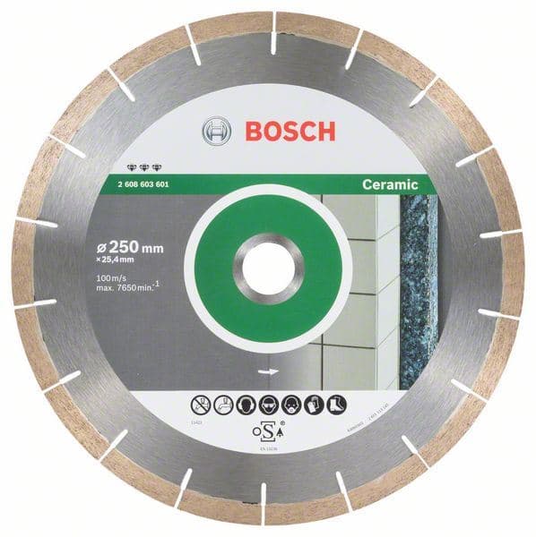 Dijamantska rezna ploča Best for Ceramic and Stone Bosch 2608603601, 250 x 25,40 x 1,8 x 10 mm - slika 2