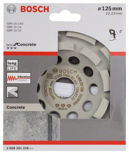 Dijamantska lončasta ploča Best for Concrete Bosch 2608201228, 125 x 22,23 x 4,5 mm
