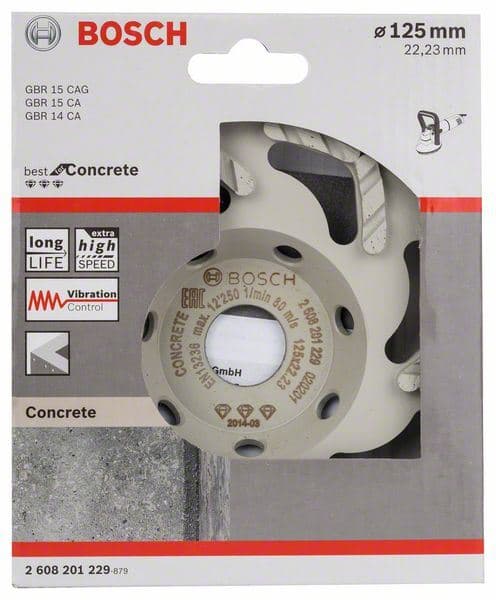 Dijamantska lončasta ploča Best for Concrete Bosch 2608201229, 125 x 22,23 x 4,5 mm