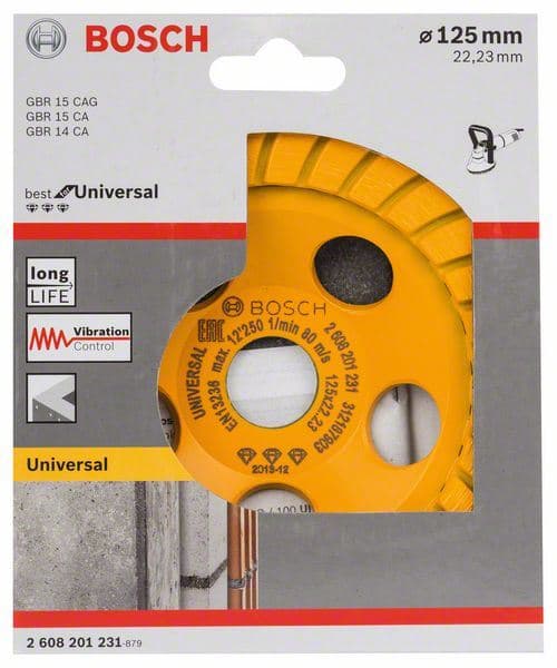 Dijamantska lončasta ploča Best for Universal Turbo Bosch 2608201231, 125 x 22,23 x 5 mm