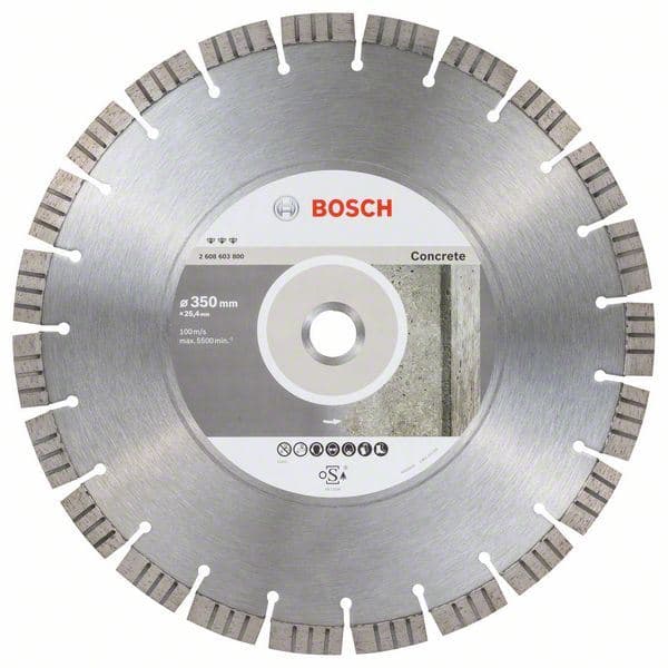 Dijamantska rezna ploča Best for Concrete Bosch 2608603800, 350 x 25,40 x 3,2 x 15 mm - slika 2