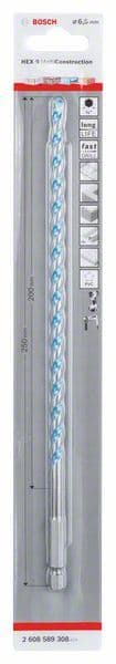 Višenamenska burgija HEX-9 Multi Construction Bosch 2608589308, 6,5 x 200 x 250 mm