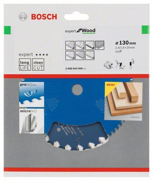List kružne testere Expert for Wood Bosch 2608644006, 130 x 20 x 2,4 mm, 24