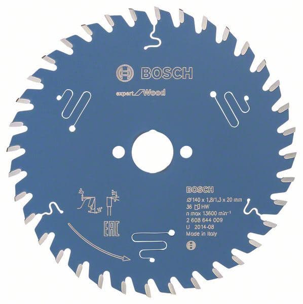 List kružne testere Expert za drvo 140 x 20 x 1,8 mm, 36 Bosch 2608644009 - slika 2