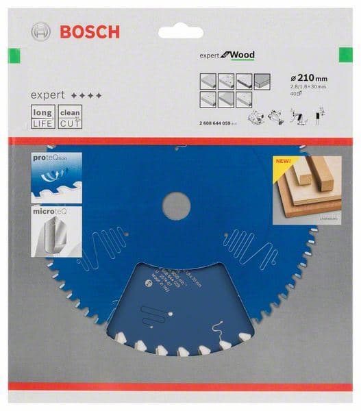 List kružne testere Expert for Wood Bosch 2608644059, 210 x 30 x 2,8 mm, 40