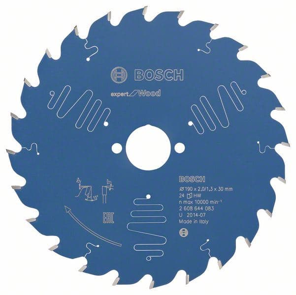 List kružne testere Expert for Wood Bosch 2608644083, 190 x 30 x 2,0 mm, 24 - slika 2