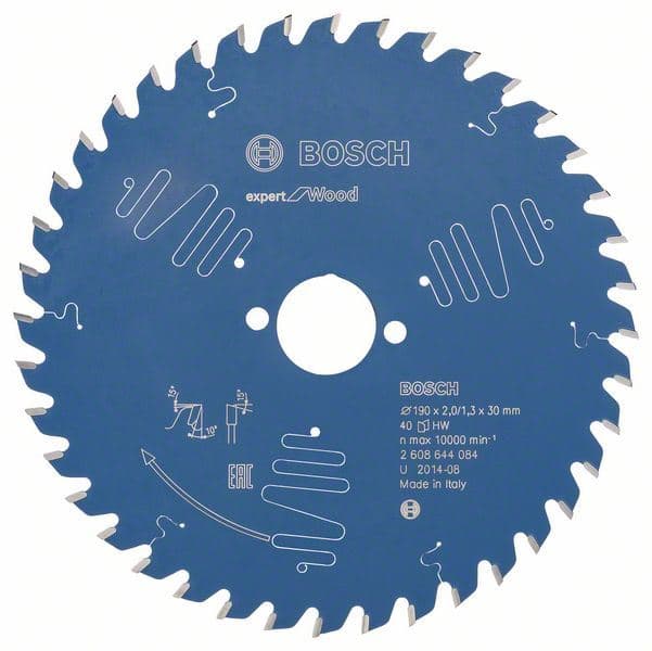 List kružne testere Expert for Wood Bosch 2608644084, 190 x 30 x 2,0 mm, 40 - slika 2