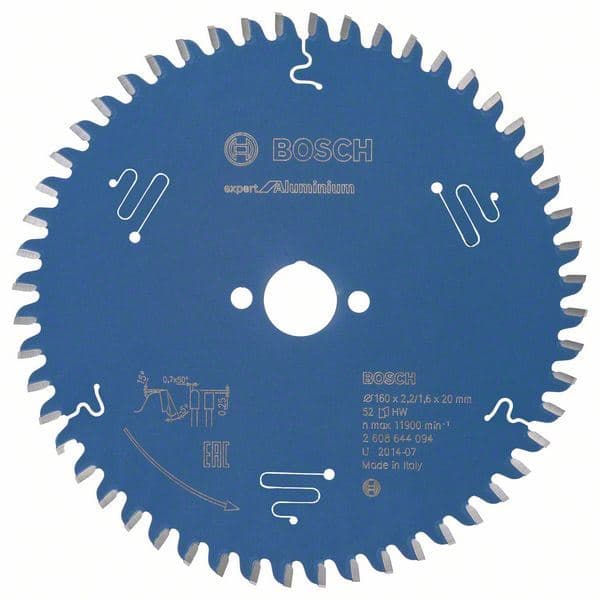 List kružne testere Expert for Aluminium Bosch 2608644094, 160 x 20 x 2,2 mm, 52 - slika 2