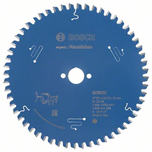 List kružne testere Expert for Aluminium 184 x 20 x 2,6 mm, 56 Bosch 2608644099, 184 x 20 x 2,6 mm, 56 - slika 2