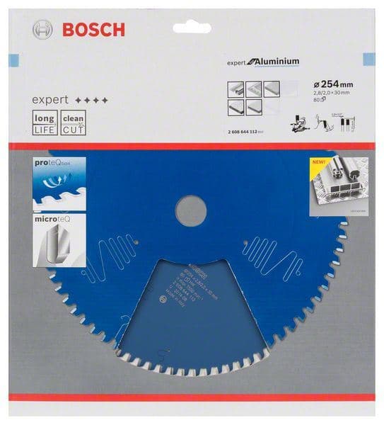 List kružne testere Expert for Aluminium 254 x 30 x 2,8 mm, 80 Bosch 2608644112, 254 x 30 x 2,8 mm, 80