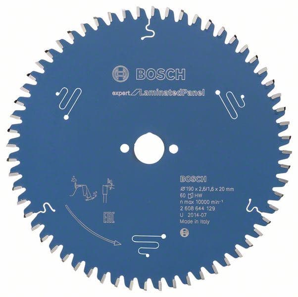 List kružne testere Expert for Laminated Panel Bosch 2608644129, 190 x 20 x 2,6 mm, 60 - slika 2