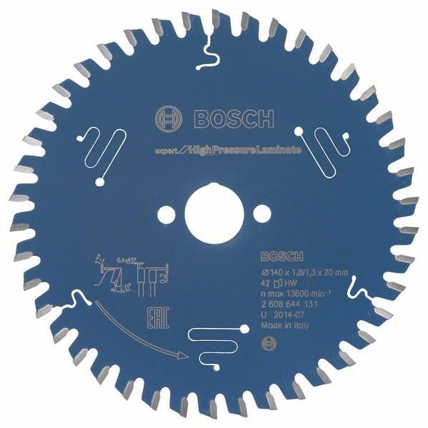 List kružne testere Expert for High Pressure Laminate Bosch 2608644131, 140 x 20 x 1,8 mm, 42 - slika 2