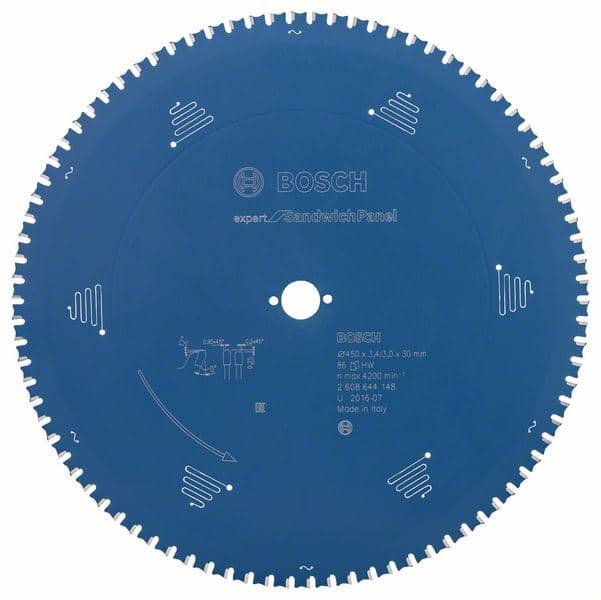 List kružne testere Expert for Sandwich Panel Bosch 2608644148, 450 x 30 x 3,4 mm, 86 - slika 2