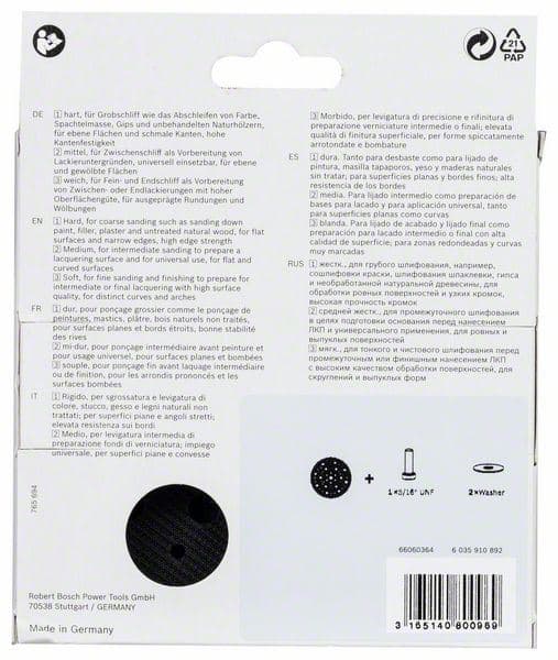 Brusni tanjir sa puno rupa Bosch 2608601332, srednji, 125 mm - slika 2