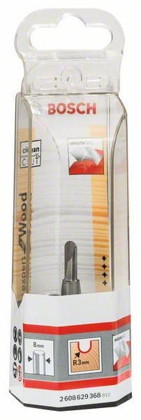 Glodalo za poluokrugle kanale Bosch 2608629368, 8 mm, R1 3 mm, D 6 mm, L 12,7 mm, G 50,8 mm - slika 2