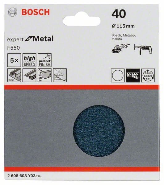 Brusni list F550, pakovanje od 5 komada Bosch 2608608Y03, 115 mm, 40 - slika 2